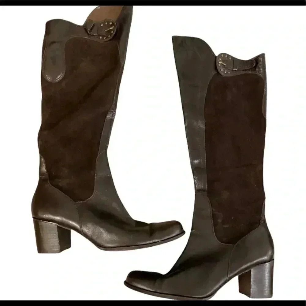 Adrienne Vittadini suede and leather boots